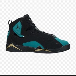 Jordan- True Flight GS Rio Teal High-Top Sneakers- Size 5Y